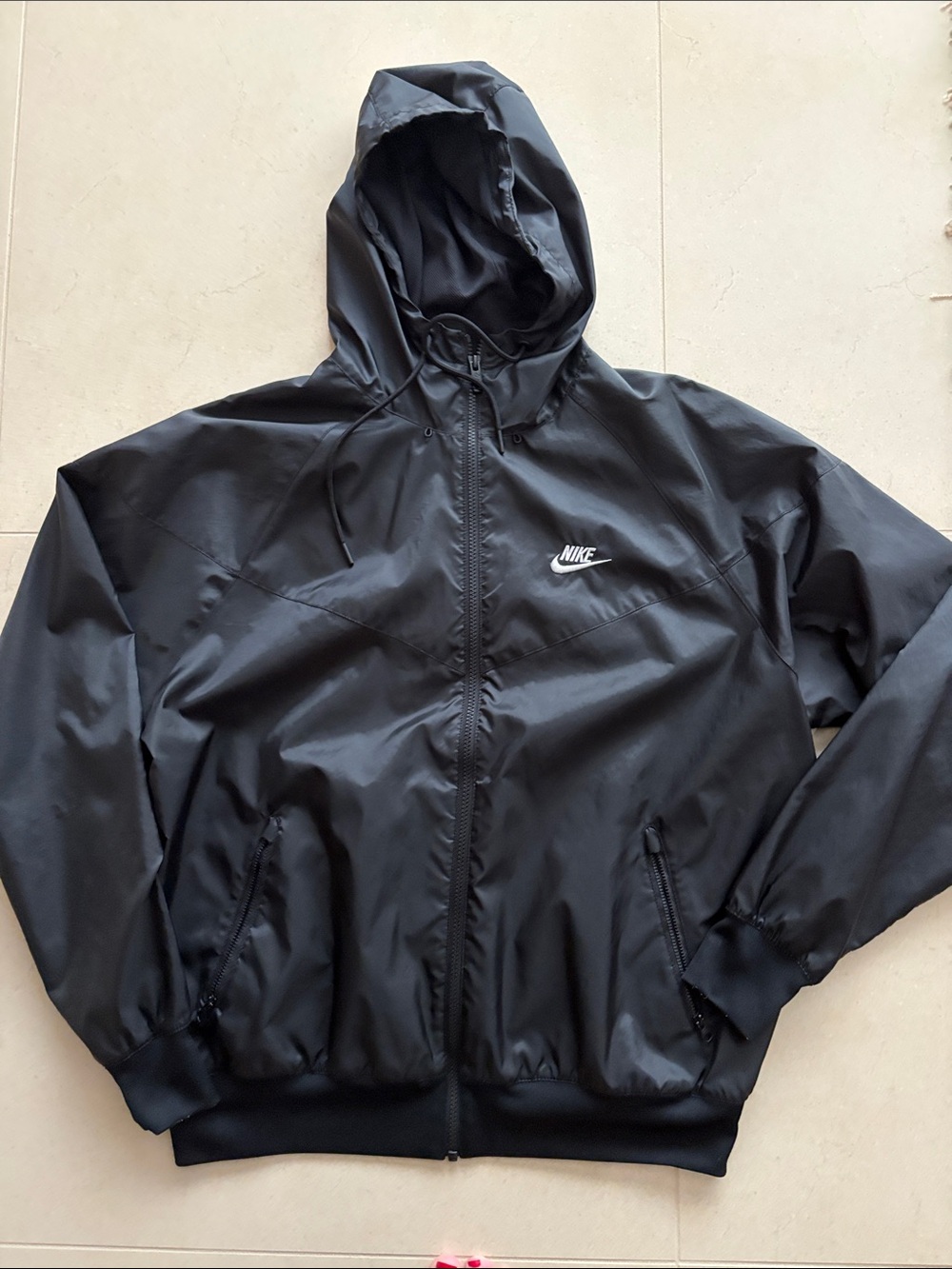 Nike Black Hooded Windbreaker Jacket